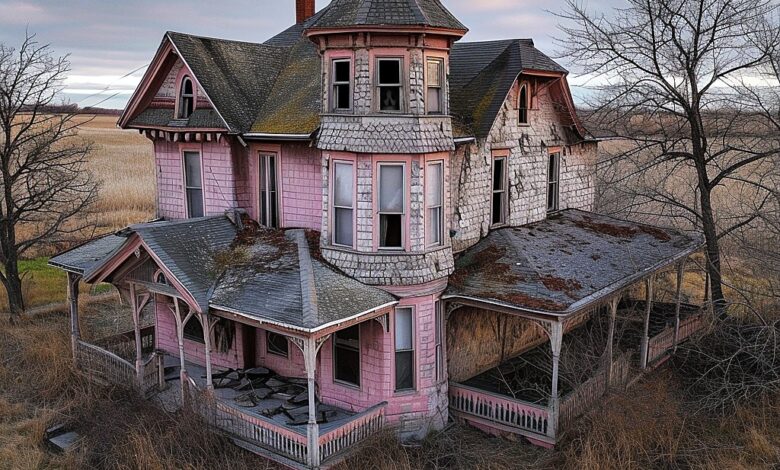 The Mysterious Pink House That Stands Alone in a Quiet Village