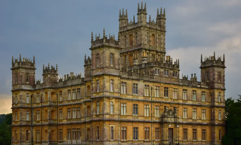 Deserted Highclere Castle in England