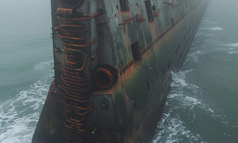 Unseen Military Bases Sinking Into the Rough Sea