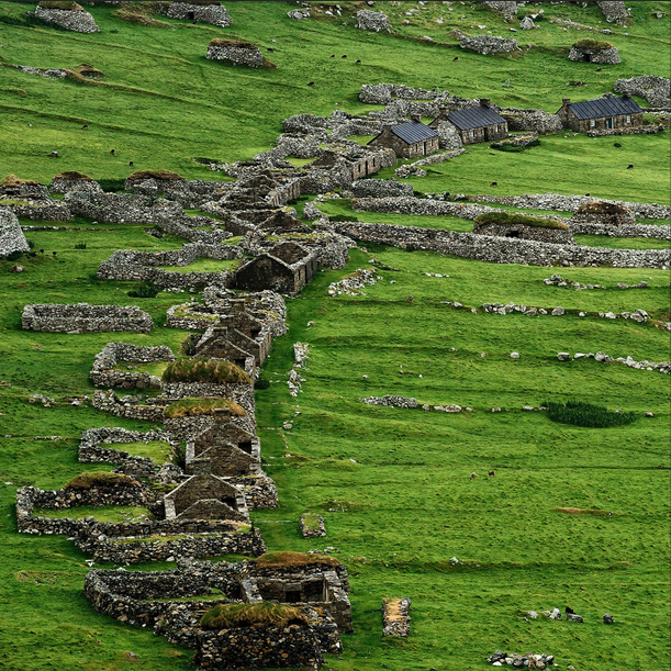 abandoned houses on St Kilda Island